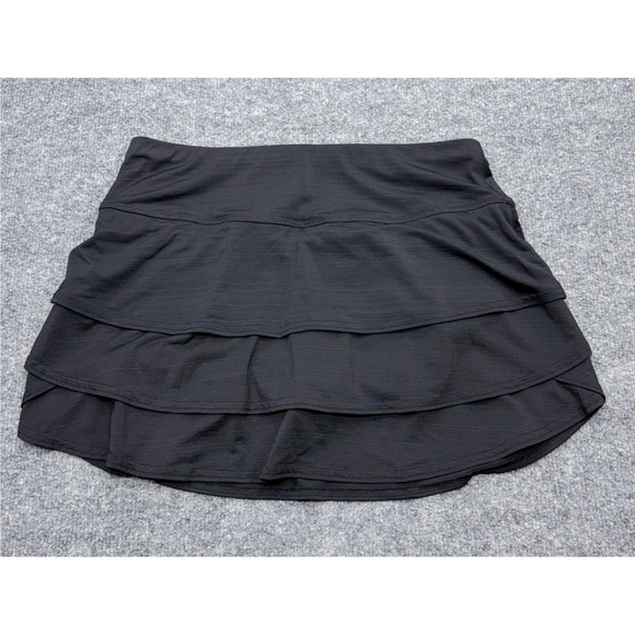 Athleta Pants - Athleta Womens Black Tiered Ruffle Skort Activewear Skirt with Shorts Size S
